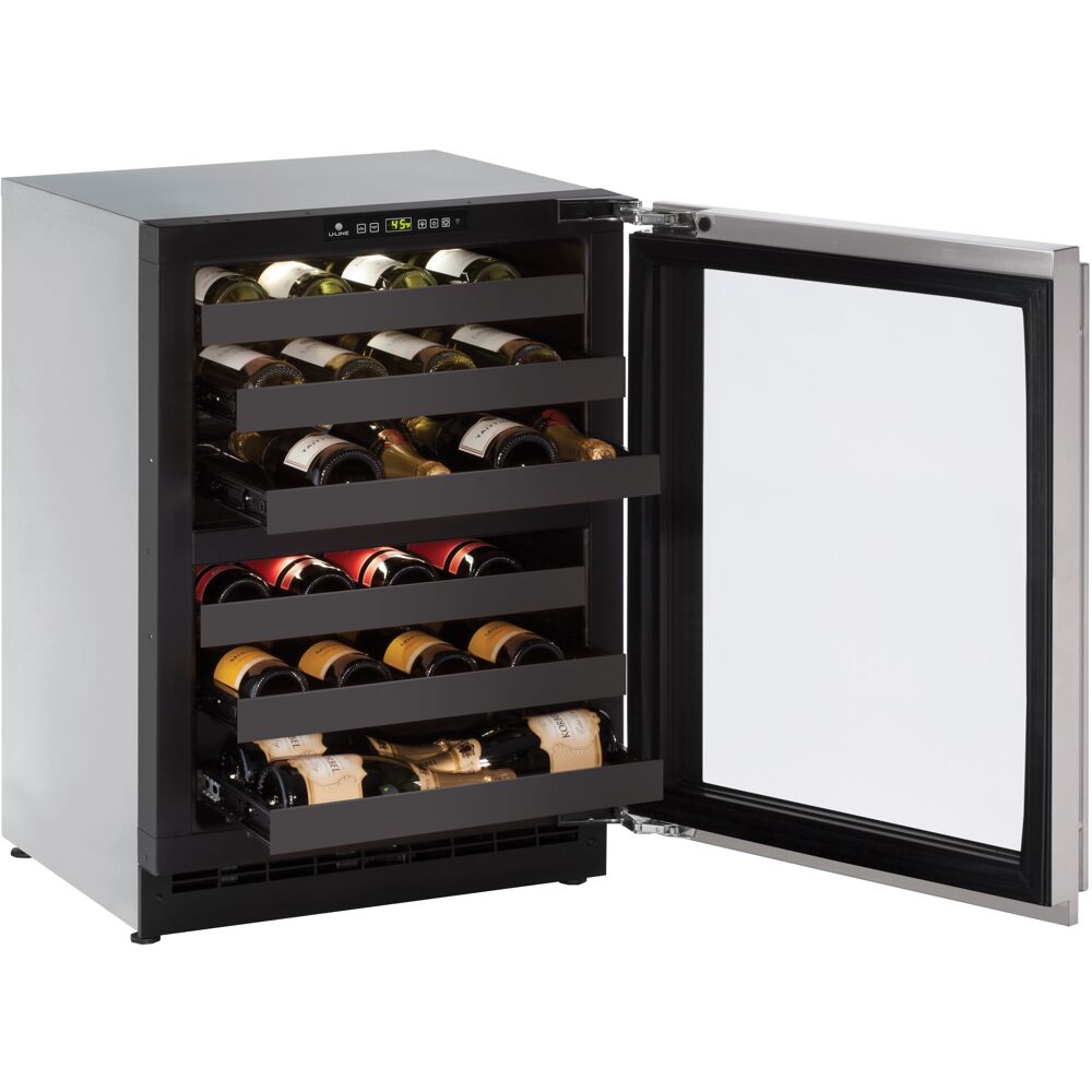 24-In. 2000 Series Stainless Steel Frame Wine Captain with Lock and Right Hinge