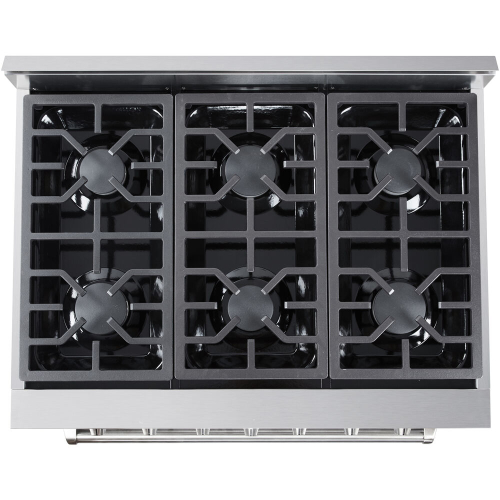 36-In. Culinary Series Professional Style Gas Range in Stainless Steel TOP