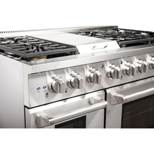 48-In. Culinary Series Professional Style LP Gas and Electric Dual Fuel Range, Stainless Steel IMAGE